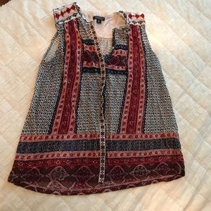 Lucky Brand Border Print Tank